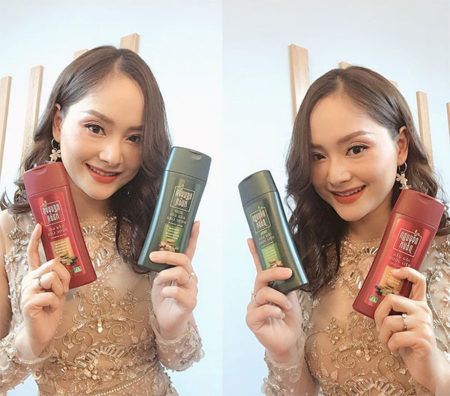 Aktorja Lan Phuong beson në përdorimin e shamponit Nguyen Xuan