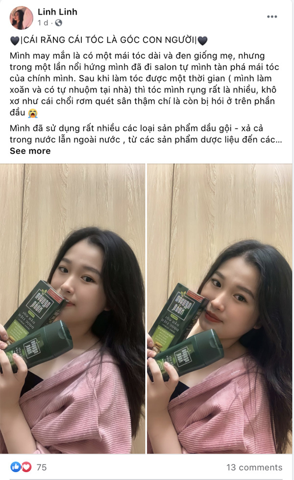 Ndarja e përvojës së klientëve me shampon bimor Nguyen Xuan